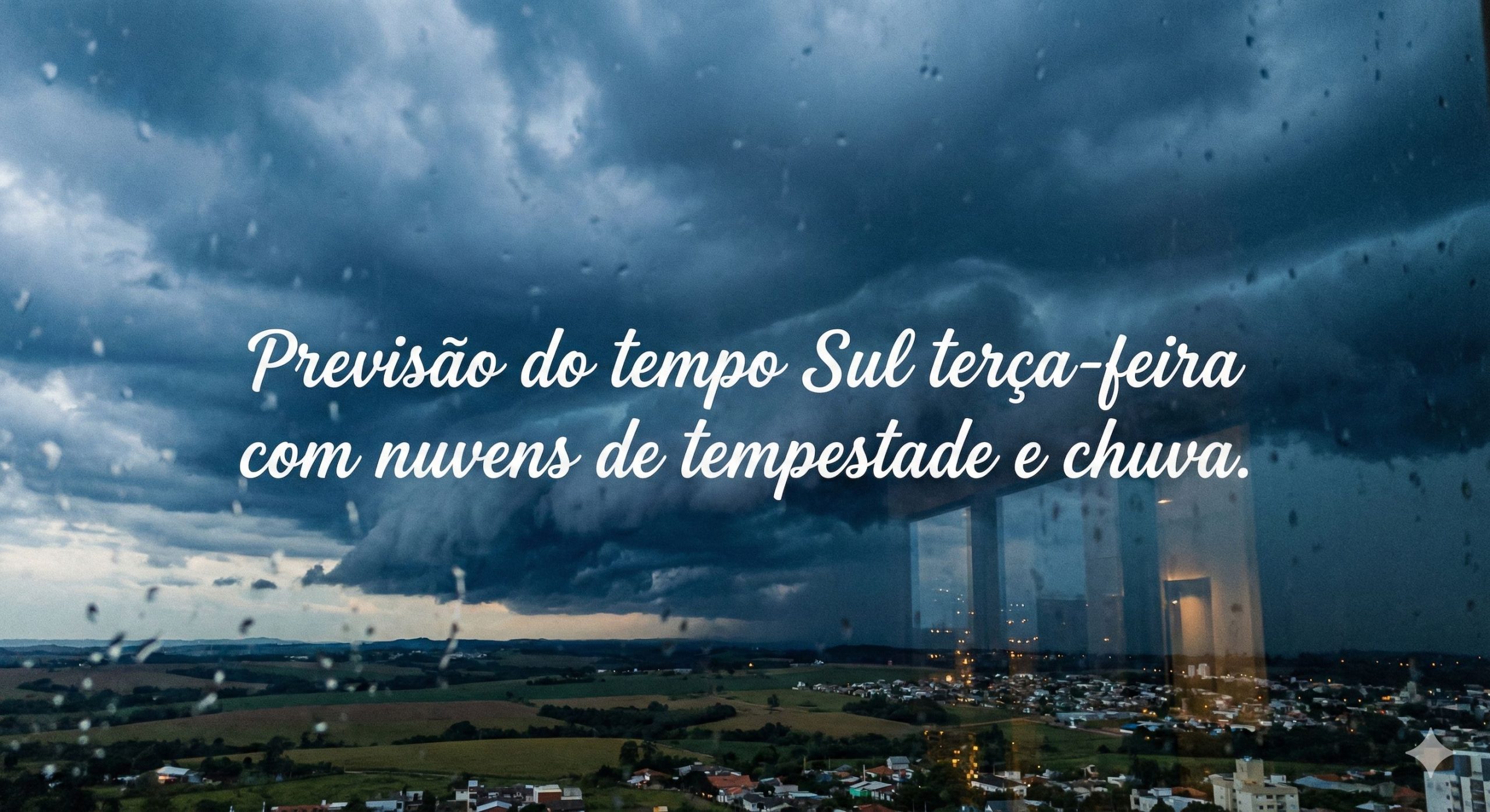 Previsão do tempo Sul terça-feira: Alerta de tempestade e chuva