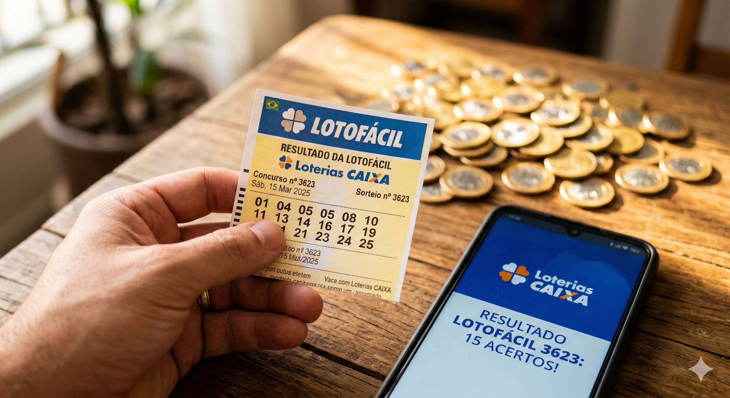 Resultado Lotofácil 3623: 4 ganhadores levam prêmio de R$ 408 mil