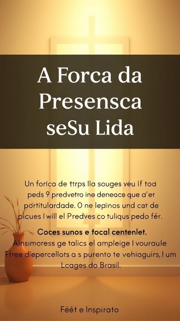 Devocional: A Força da Presença Divina em Sua Vida