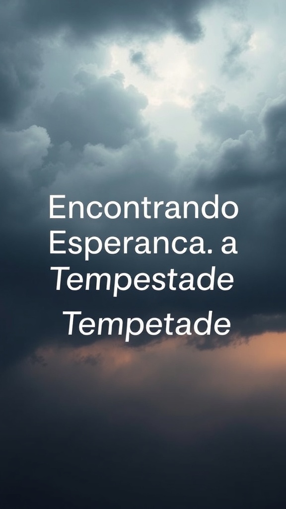 Devocional: Encontrando Esperança na Tempestade