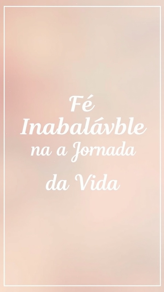 Devocional: Fé Inabalável na Jornada da Vida