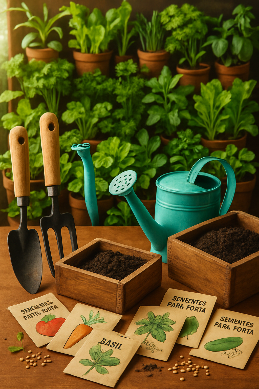 🥕 Horta Perfeita: Ferramentas, Adubo Natural e Sementes!