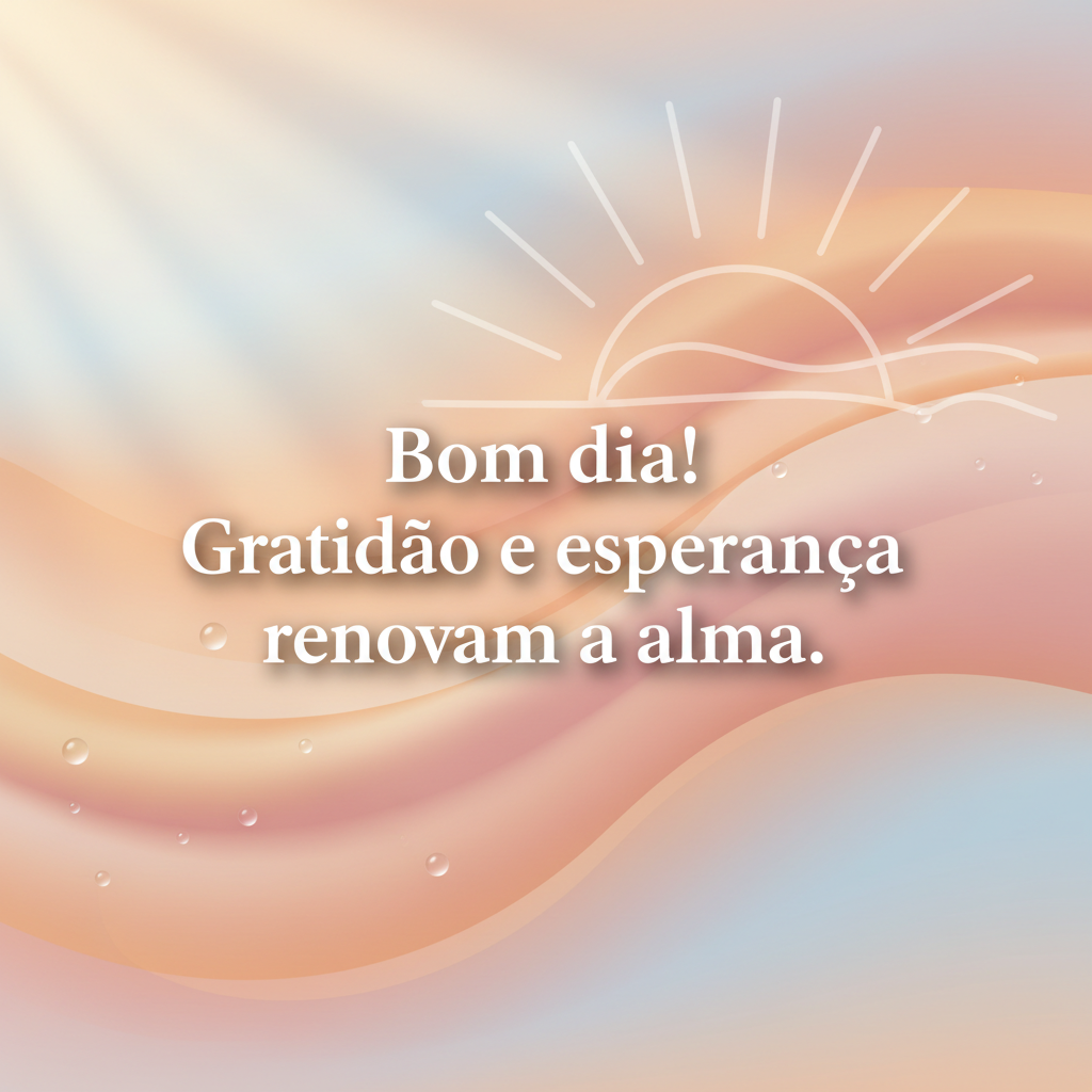 Bom Dia: Um Convite Diário à Gratidão, Esperança e Renovação