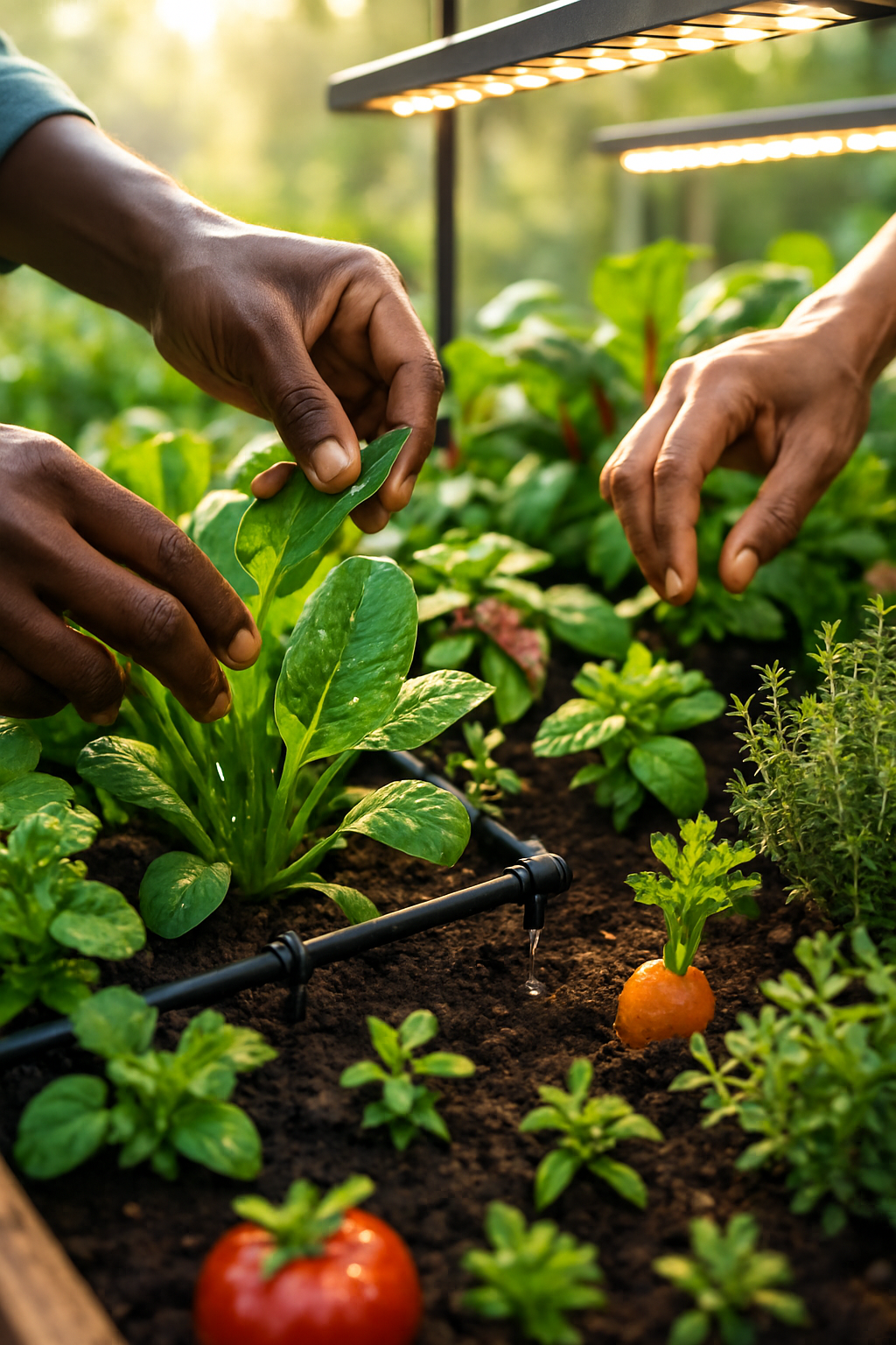Manutenção, Irrigação e Iluminação para Horta Perfeita 🌱💡💧