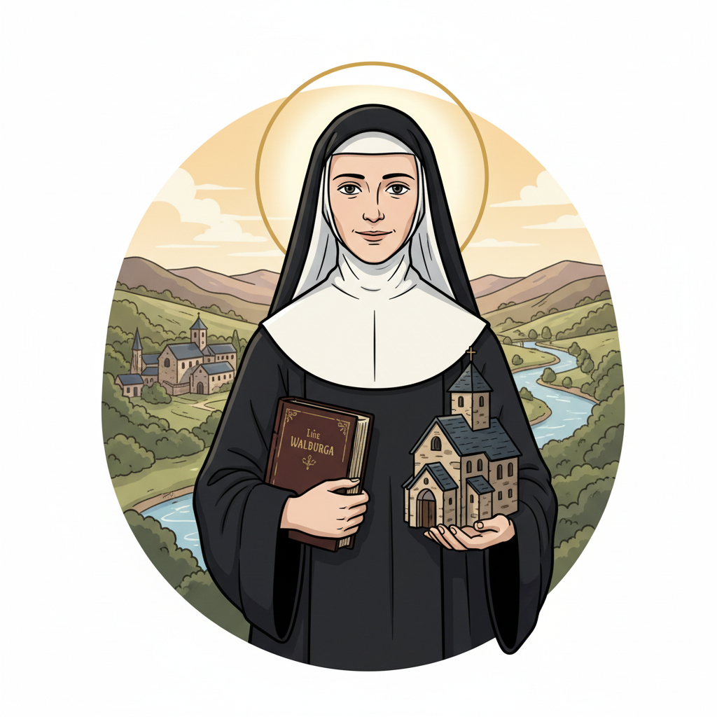 Santo do Dia 25/02: Santa Valburga, virgem