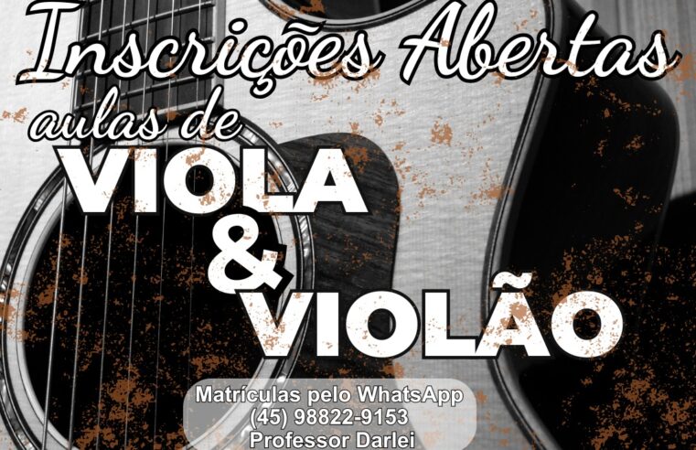 Aulas de viola e violão em Diamante D’Oeste: Inscreva-se!