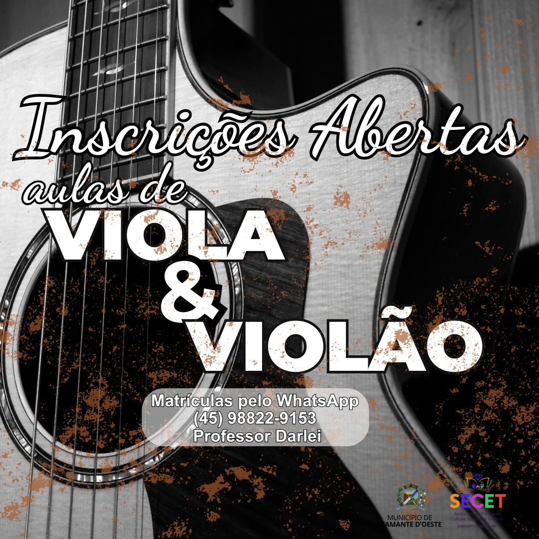 Aulas de viola e violão em Diamante D’Oeste: Inscreva-se!