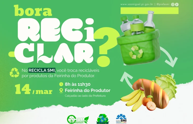Campanha Recicla SMI: Troque recicláveis por vale-compras hoje!