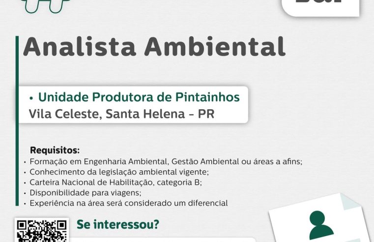Vaga Analista Ambiental Vila Celeste: Inscrições Abertas