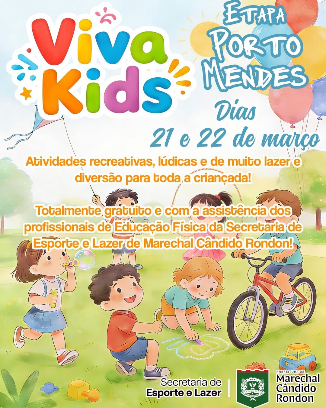 Projeto Viva Kids 2026: Diversão Chega aos Distritos de Marechal