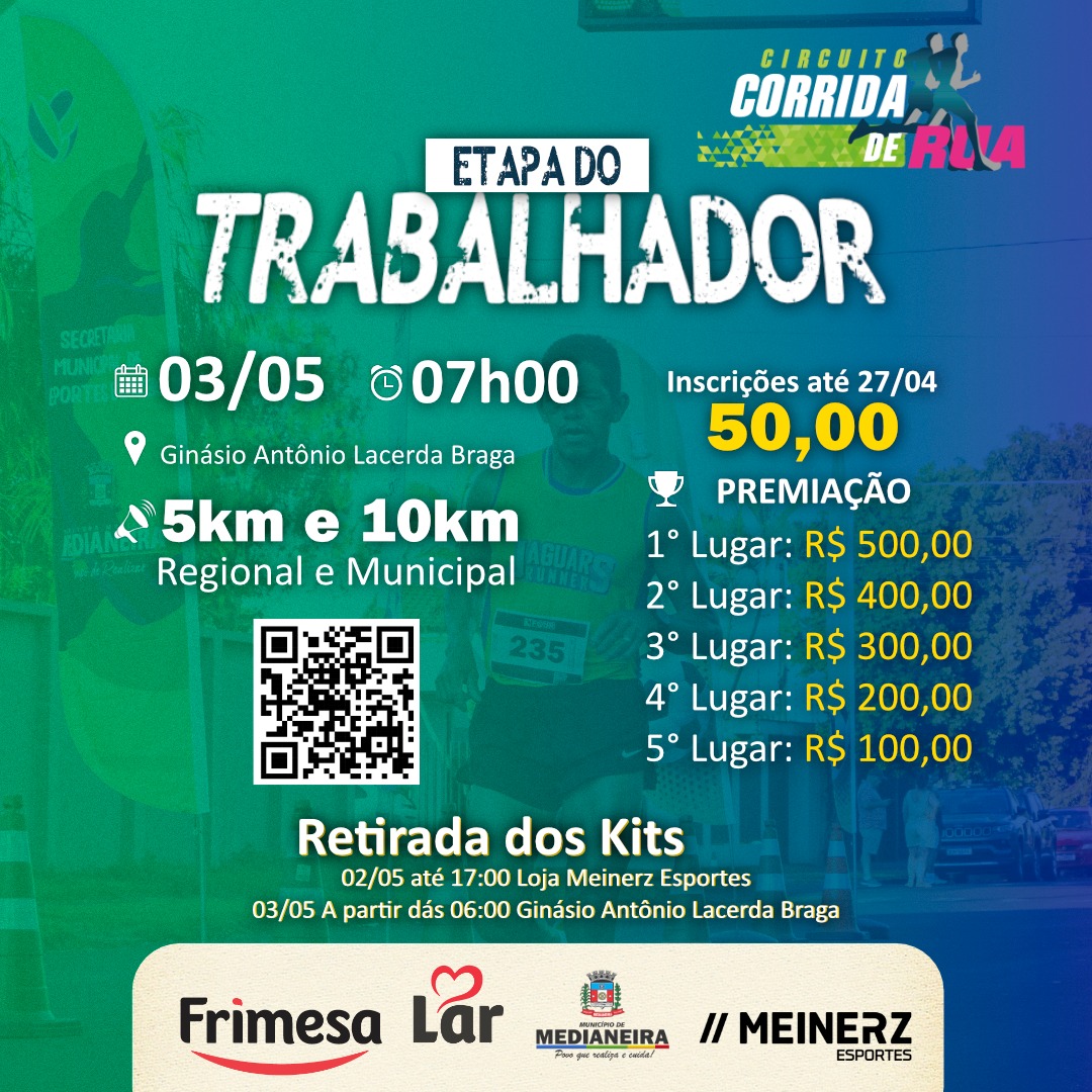Corrida de Rua Medianeira: Inscrições Abertas para Etapa