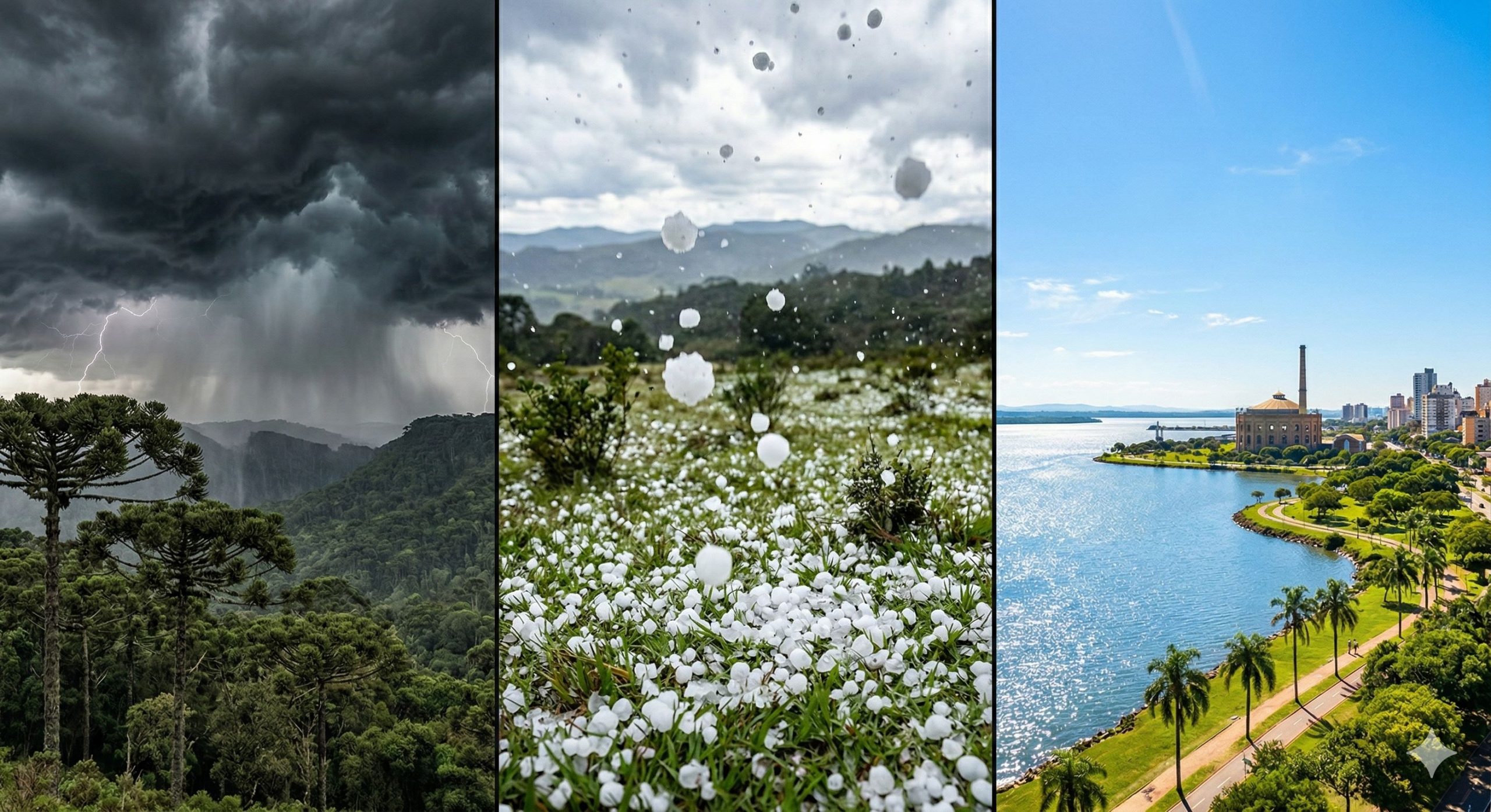 Previsão do Tempo Sul: Chuva e Granizo em 1 de Março de 2026