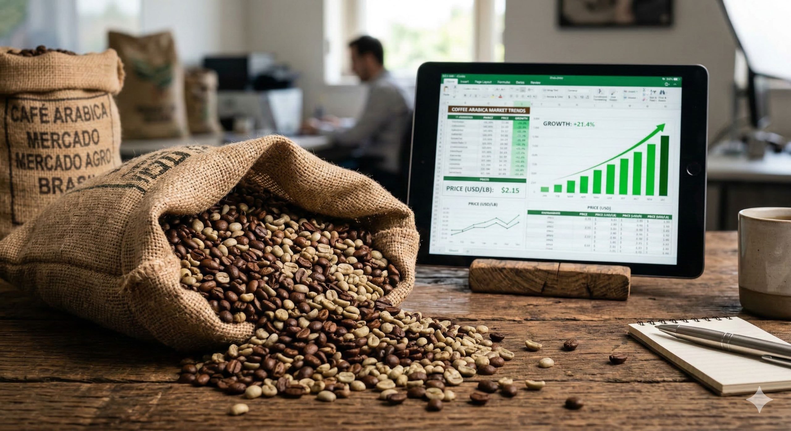 Cotação do Café Arábica Sobe e Saca Vai a R$ 1.927,15