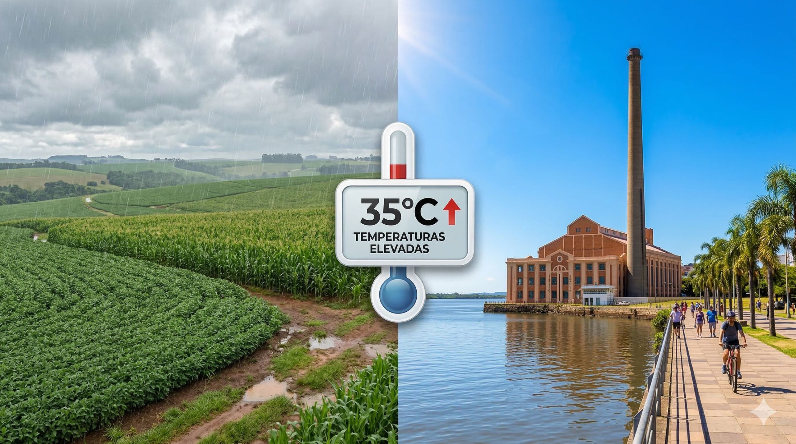 Previsão do tempo na Região Sul: Chuva isolada e calor de 31°C