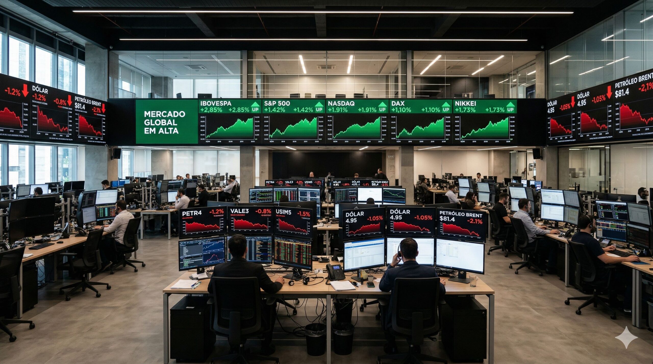 Mercado financeiro hoje: bolsas em alta 23/03/2026