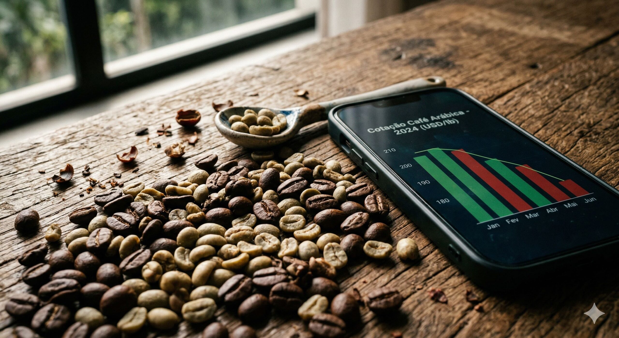 Preço do café arábica hoje 30 de março: Saca cai para R$ 1.947