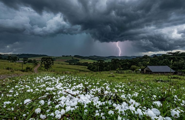 Alerta de tempestade no Sul: Granizo e ventos atingem RS, SC e PR