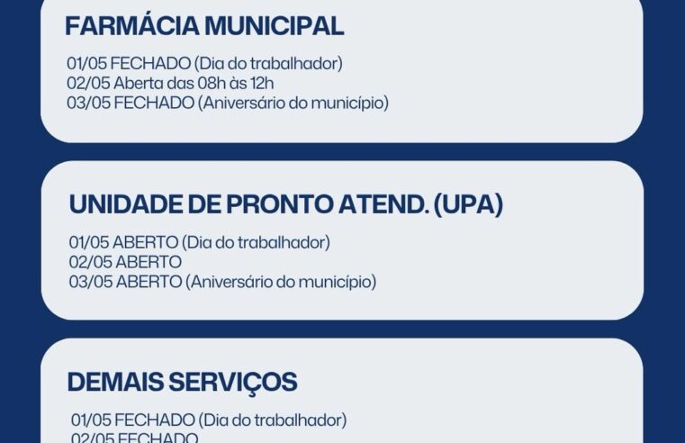 Saude Santa Terezinha de Itaipu: Horarios no Feriado