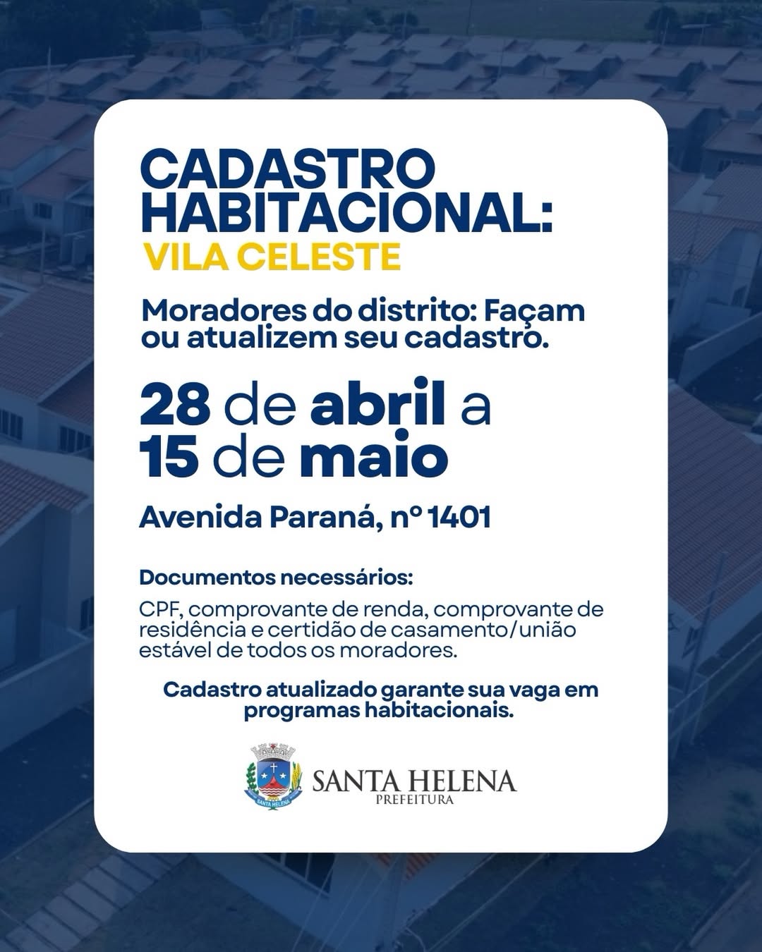 Cadastro Habitacional Vila Celeste: Garanta sua vaga agora!