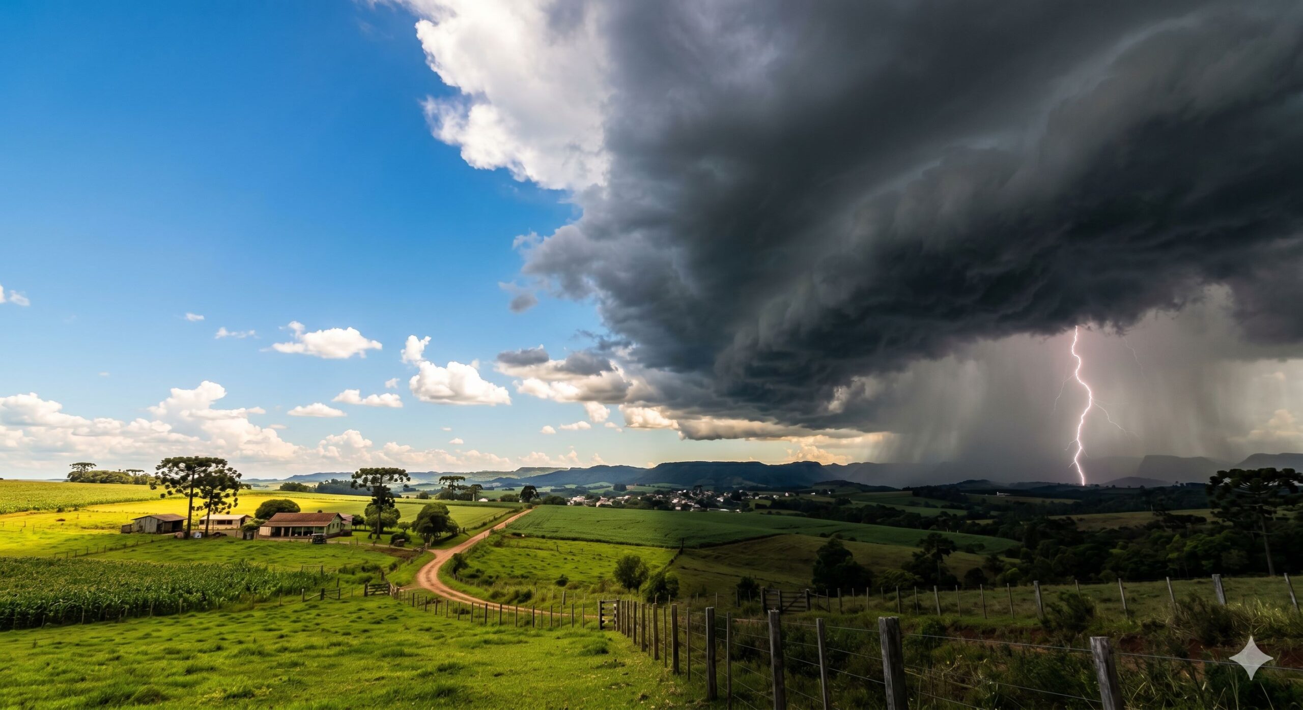 Previsão do tempo Sul: Chuva Forte e Trovoadas no Domingo!