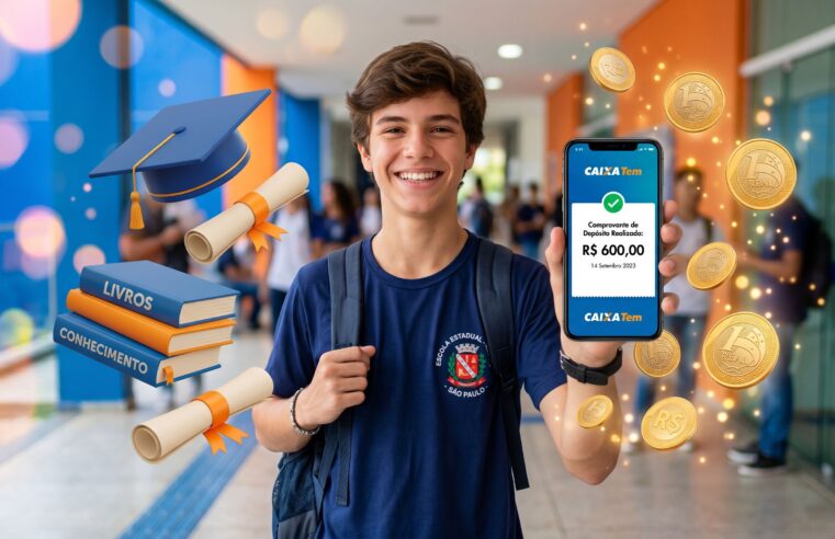 Pagamento Pé-de-Meia nascidos em maio e junho liberado hoje