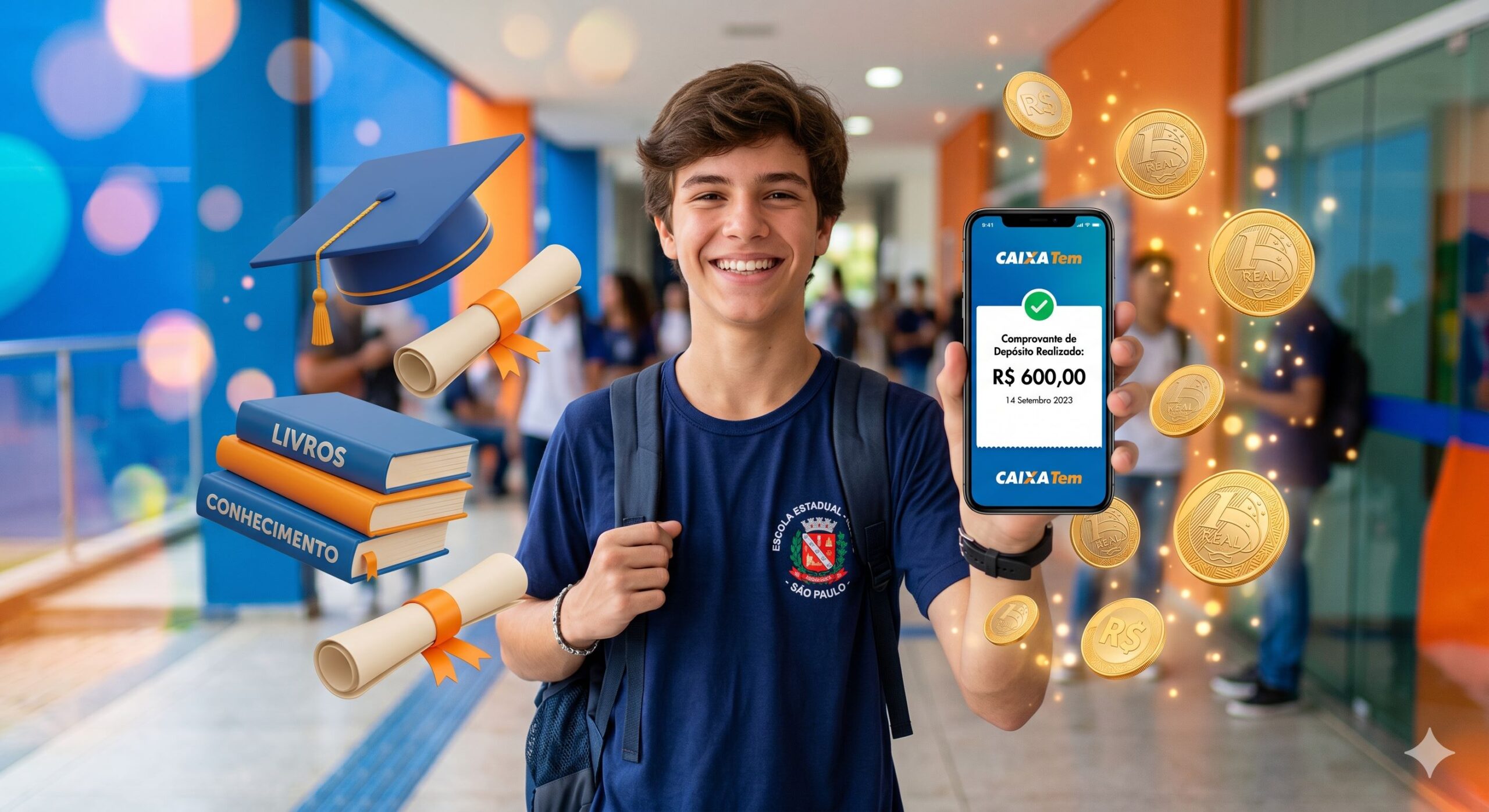 Pagamento Pé-de-Meia nascidos em maio e junho liberado hoje