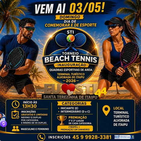 Quadras Esportivas de Areia no Terminal Turístico Alvorada de Itaipu