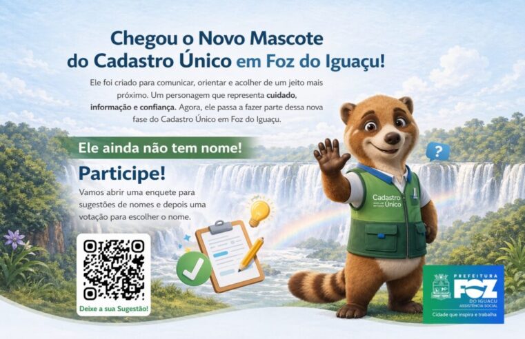 Mascote do Cadastro Único: Escolha o Nome do Quati de Foz!