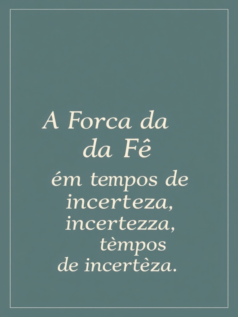 Devocional: A Força da Fé em Tempos de Incerteza