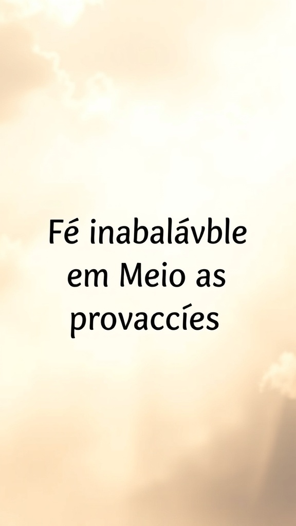 Devocional: Fé Inabalável em Meio às Provações