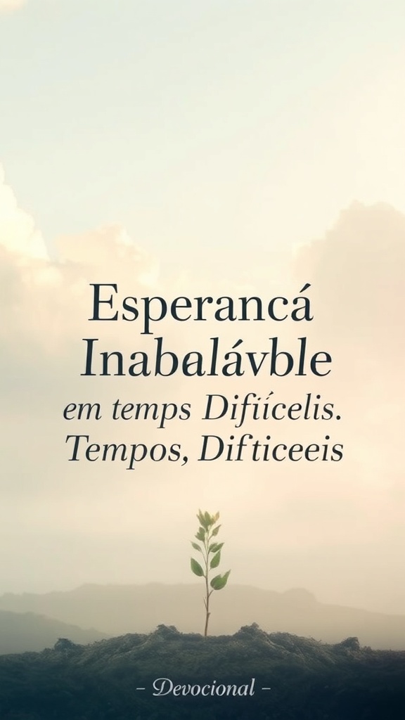 Devocional: Esperança Inabalável em Tempos Difíceis
