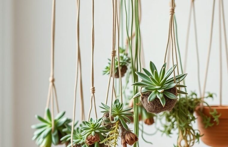 Suculentas Pendentes: Cultivo, Variedades e Decoração