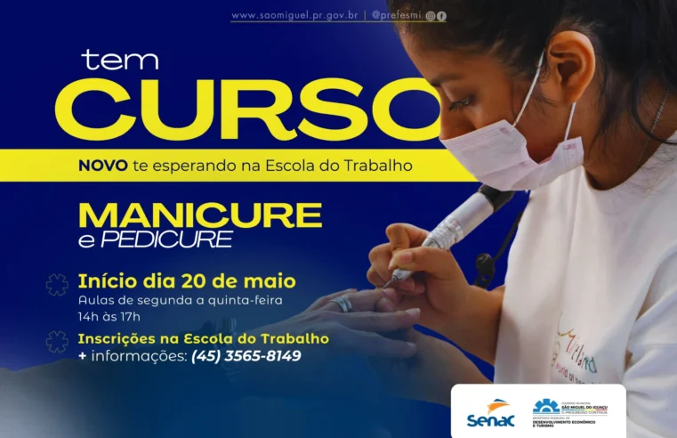 Curso de manicure SMI Vagas Abertas na Escola do Trabalho