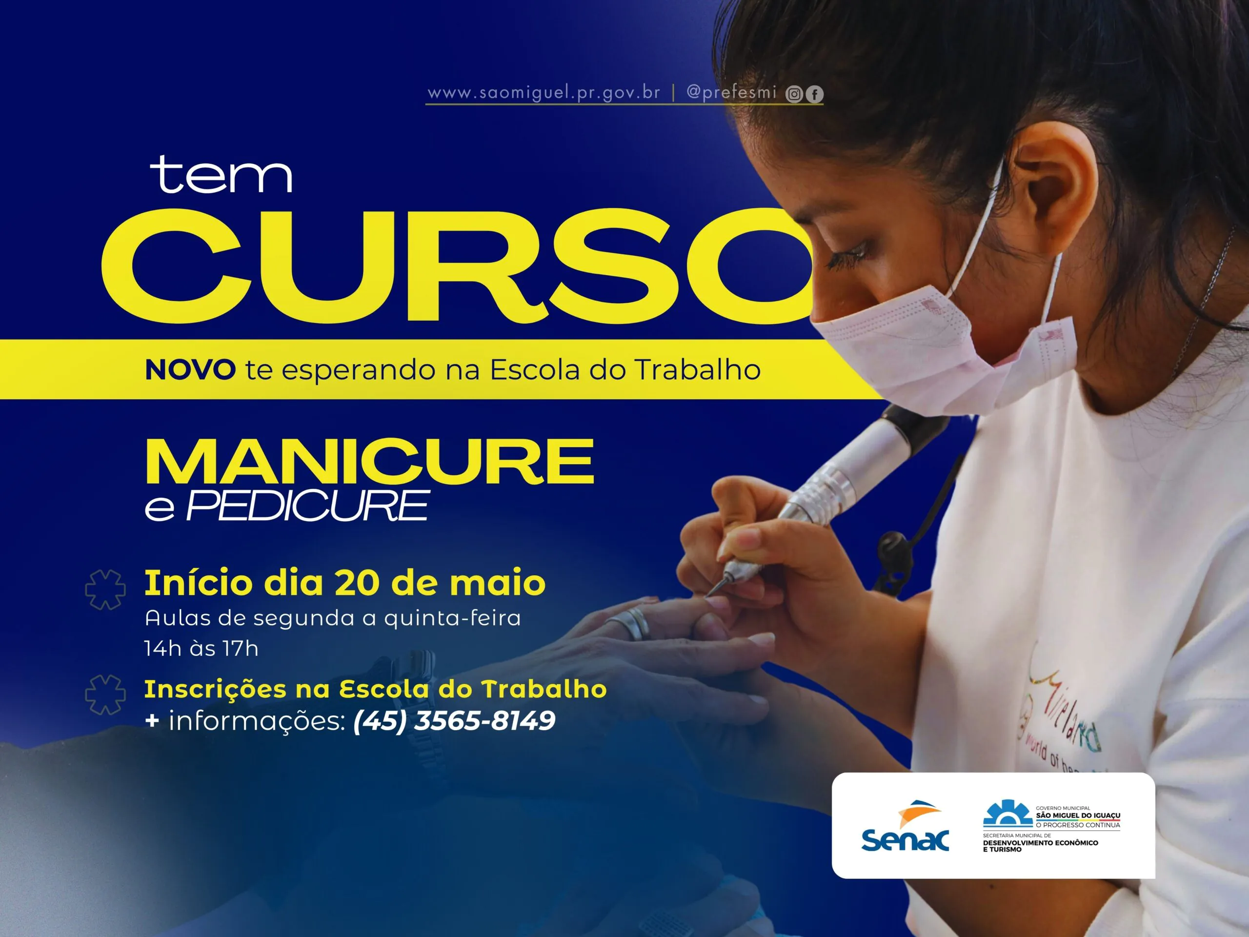 Curso de manicure SMI Vagas Abertas na Escola do Trabalho