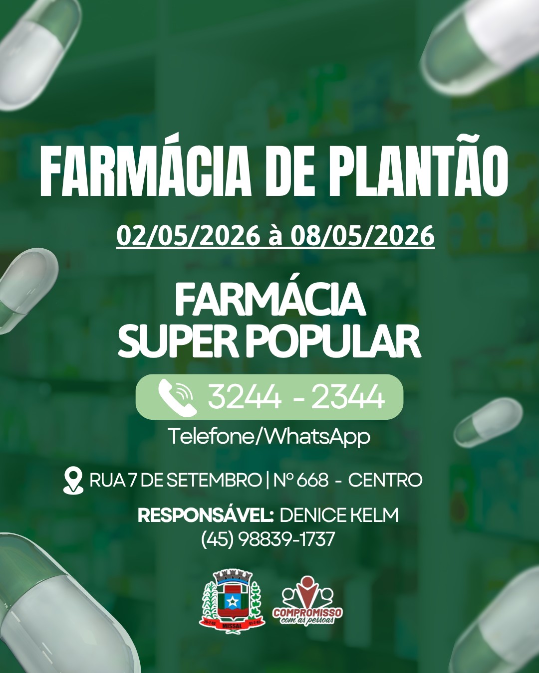 Farmácia de Plantão em Missal Veja Onde Ir Hoje