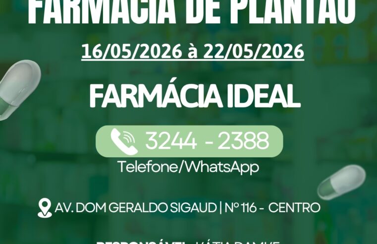 Farmácia de Plantão em Missal: semana de 16 a 22/05