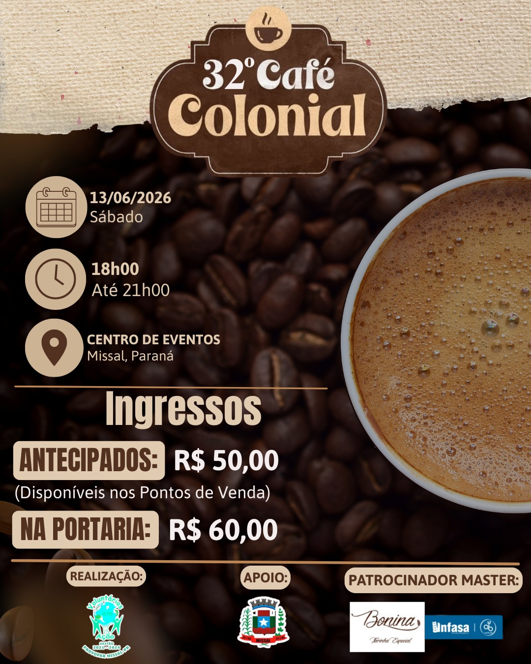 Café Colonial de Missal: Ingressos e Data da 32ª Edição