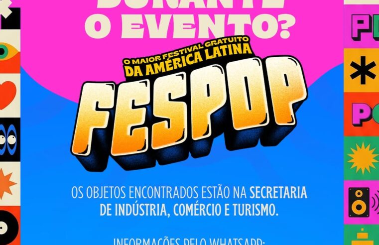 Achados e Perdidos FESPOP 2026: Recupere!