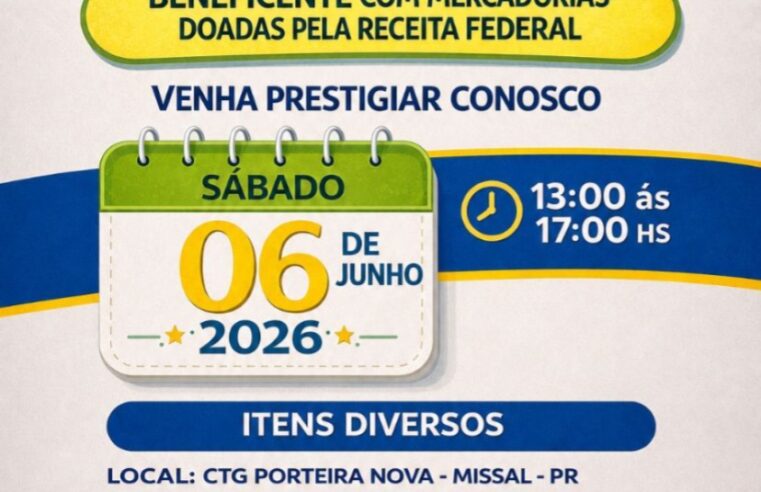 Bazar APAE Missal: Produtos da Receita Federal com Desconto