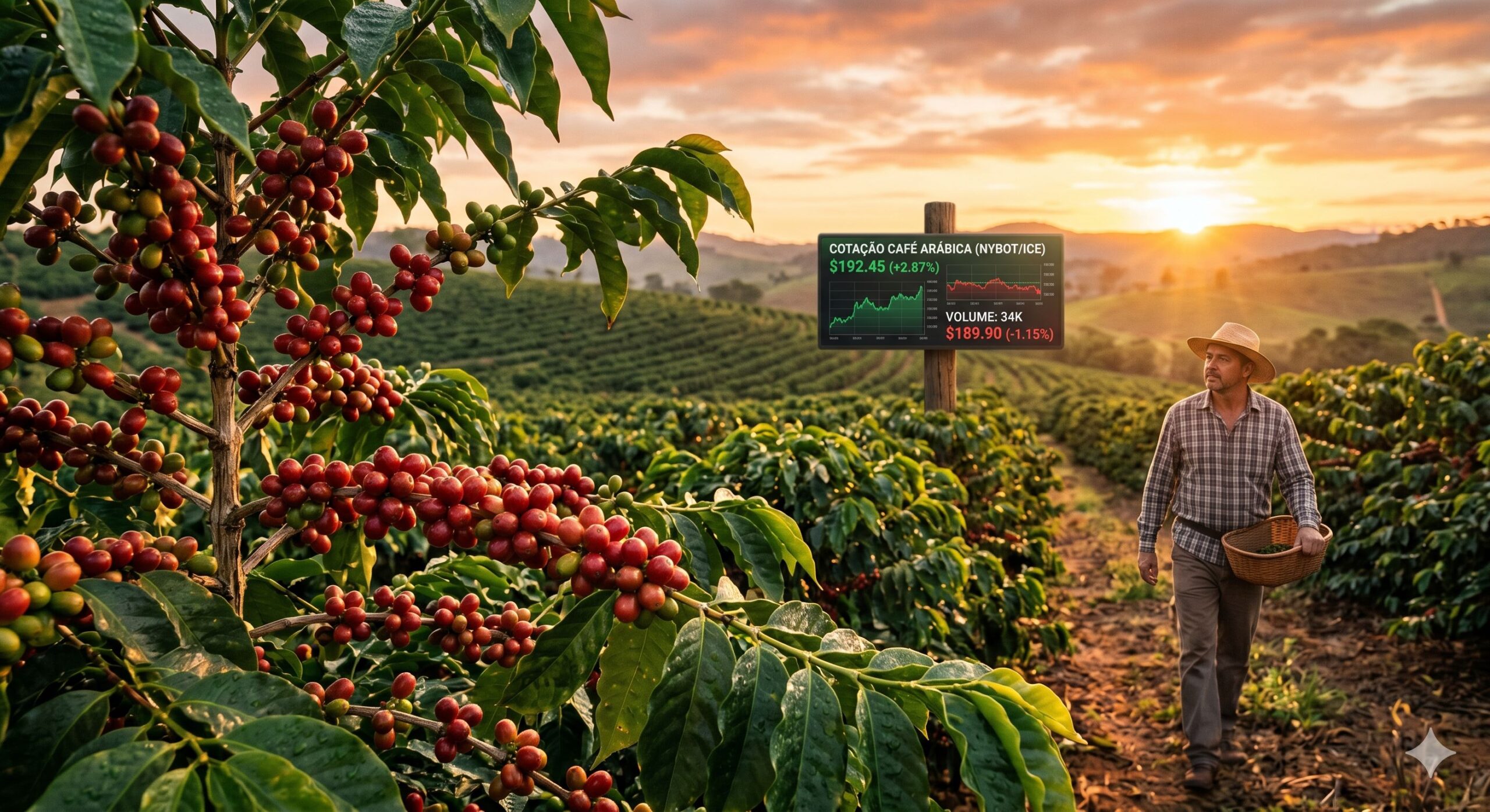 Preço do café: Arábica cai e açúcar sofre baixa hoje