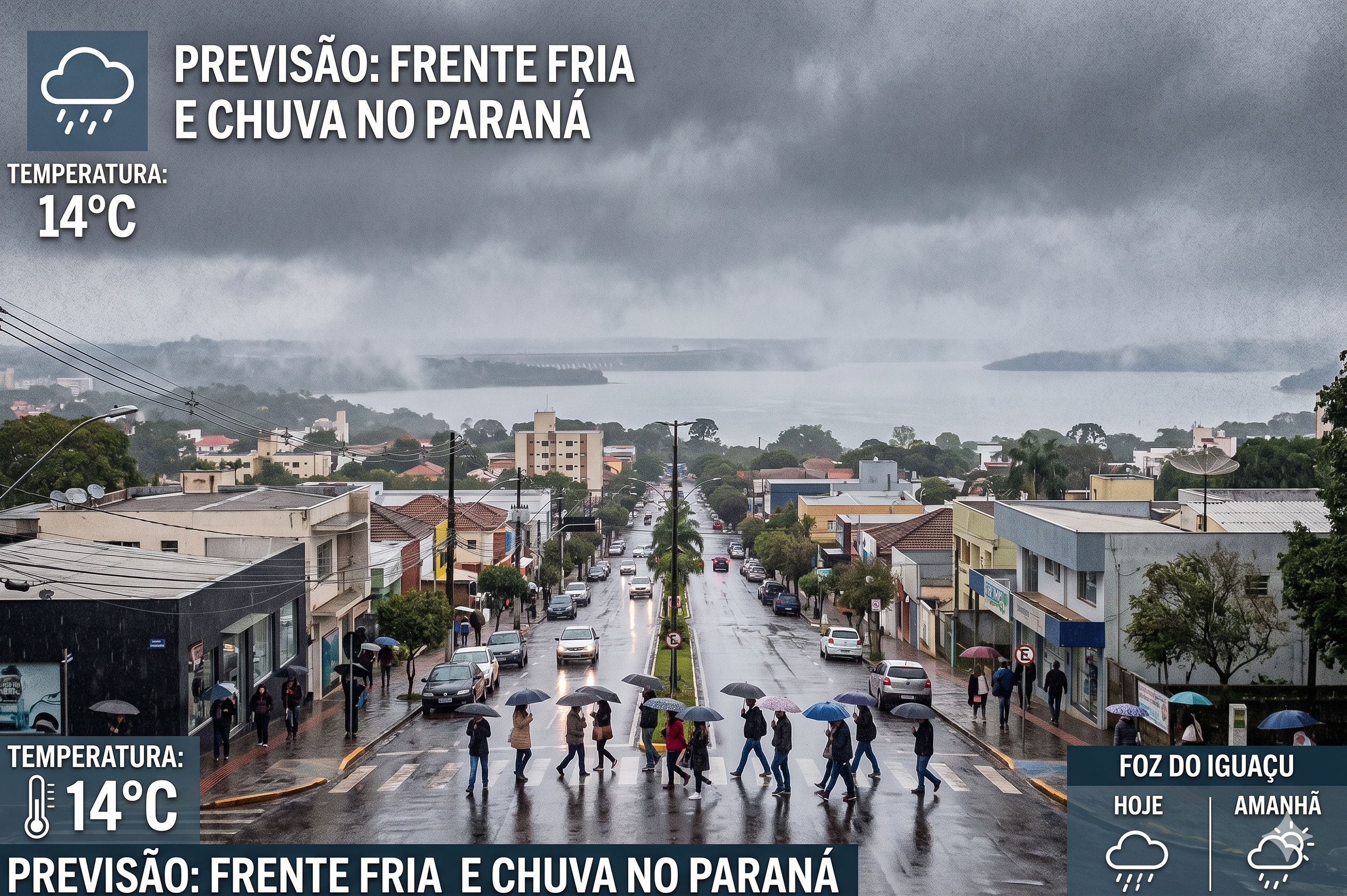 Previsão do tempo 22 de maio: frio e chuva em Foz do Iguaçu