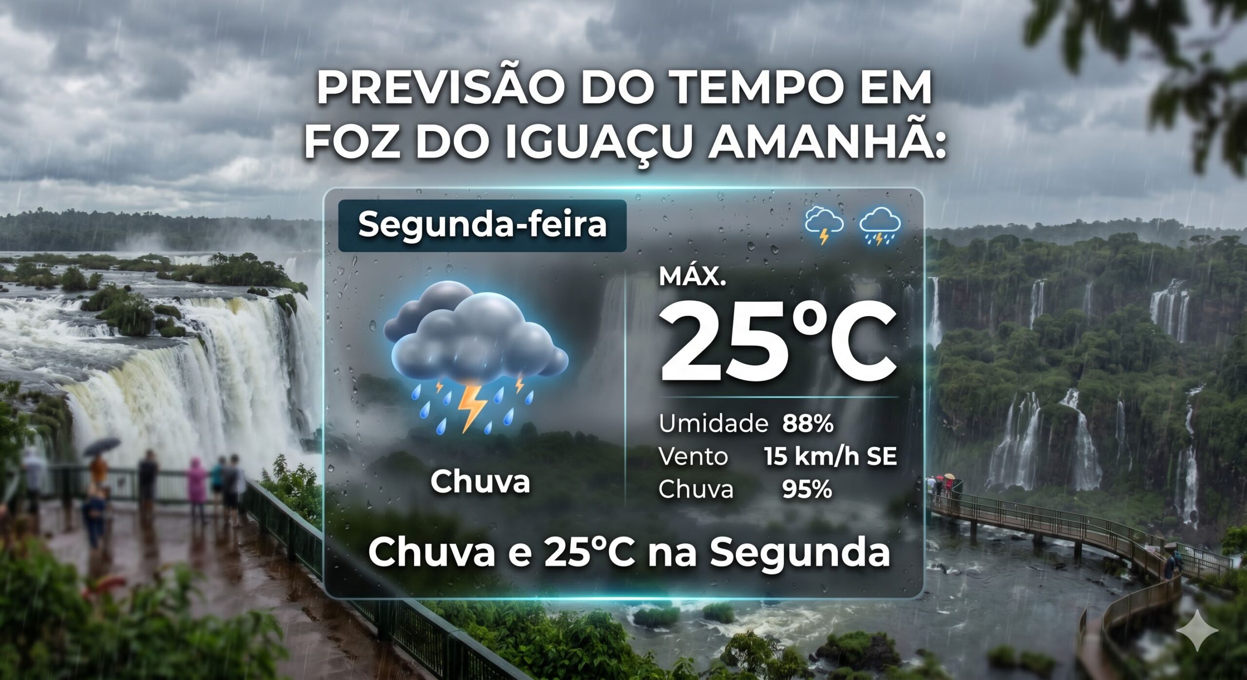 Previsão do Tempo em Foz do Iguaçu Amanhã: Chuva e 25°C na Segunda