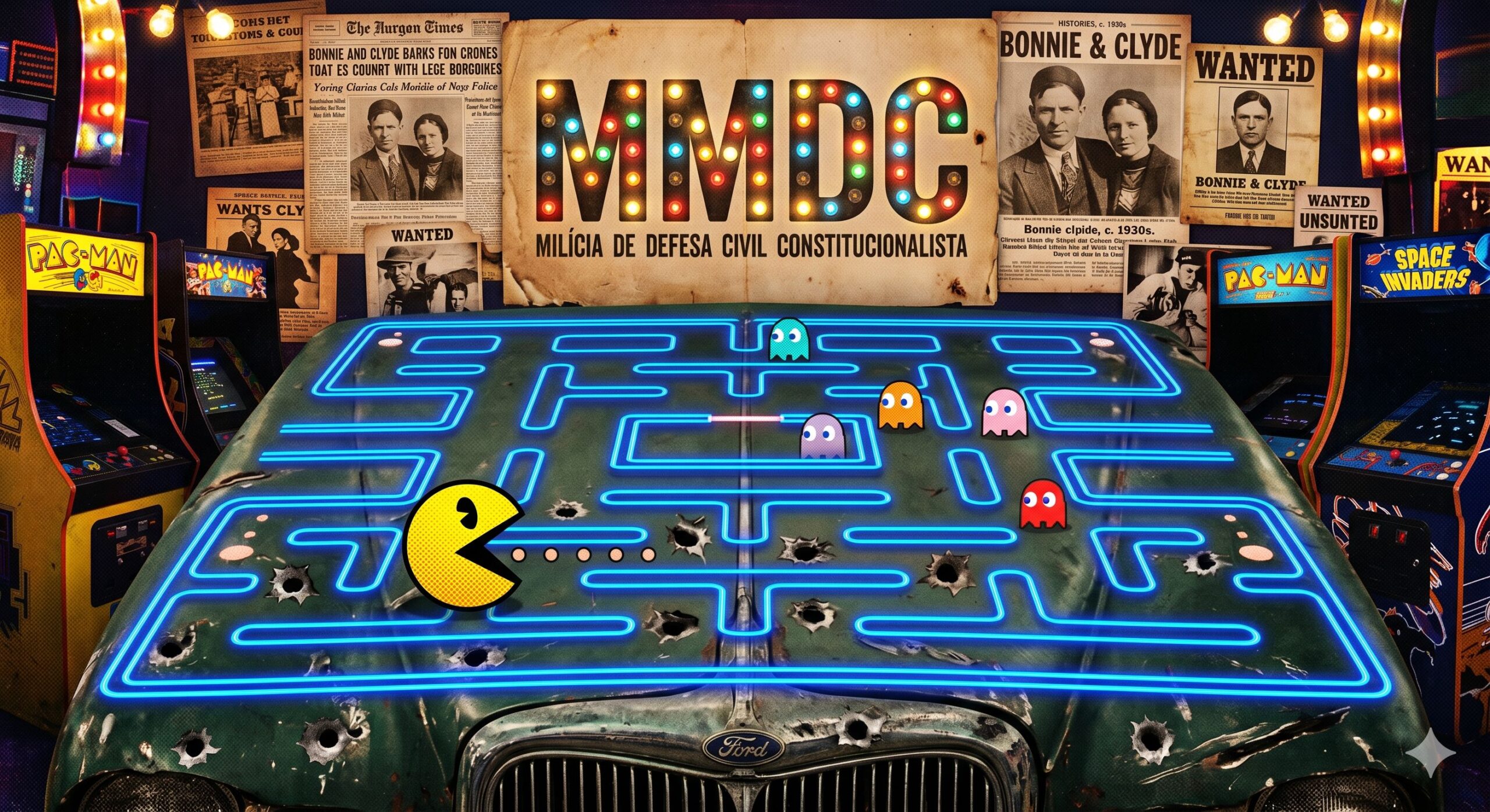 23 de maio: Bonnie e Clyde, Pac-Man e a Revolução de 32!