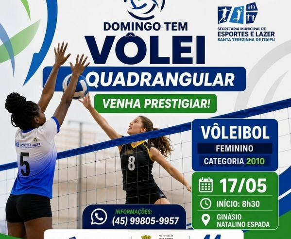 Quadrangular de Vôlei Feminino em Santa Terezinha neste domingo