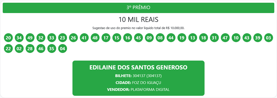 Resultado do Sorteio Proeste de Hoje 17/05: morador de Foz leva prêmio de R$ 100 mil 4 Screenshot 2026 05 17 at 11 29 30 Resultados – Proeste