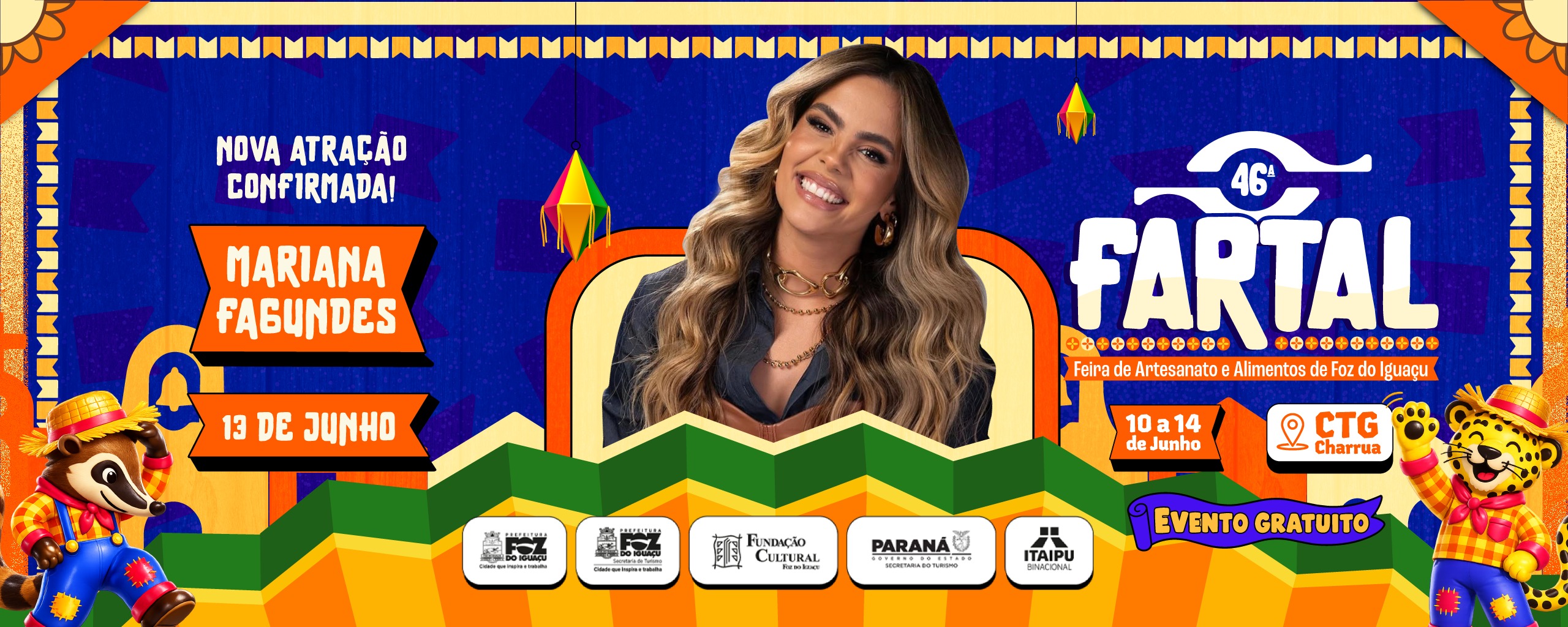 Fartal 2026: Mariana Fagundes Confirmada em Foz do Iguaçu
