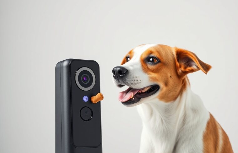 Câmera com Dispenser de Petiscos: Cão Feliz Conectado!