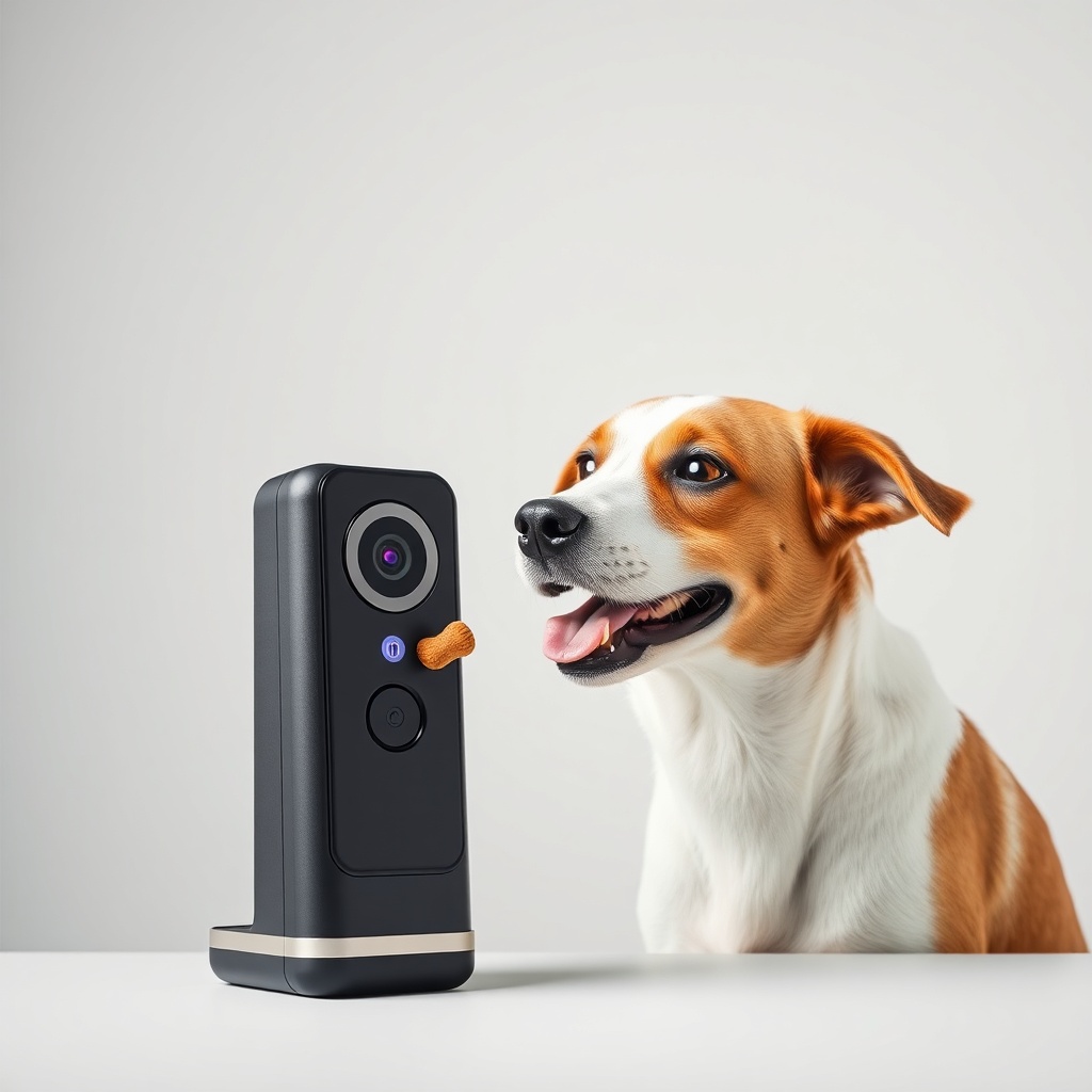 Câmera com Dispenser de Petiscos: Cão Feliz Conectado!