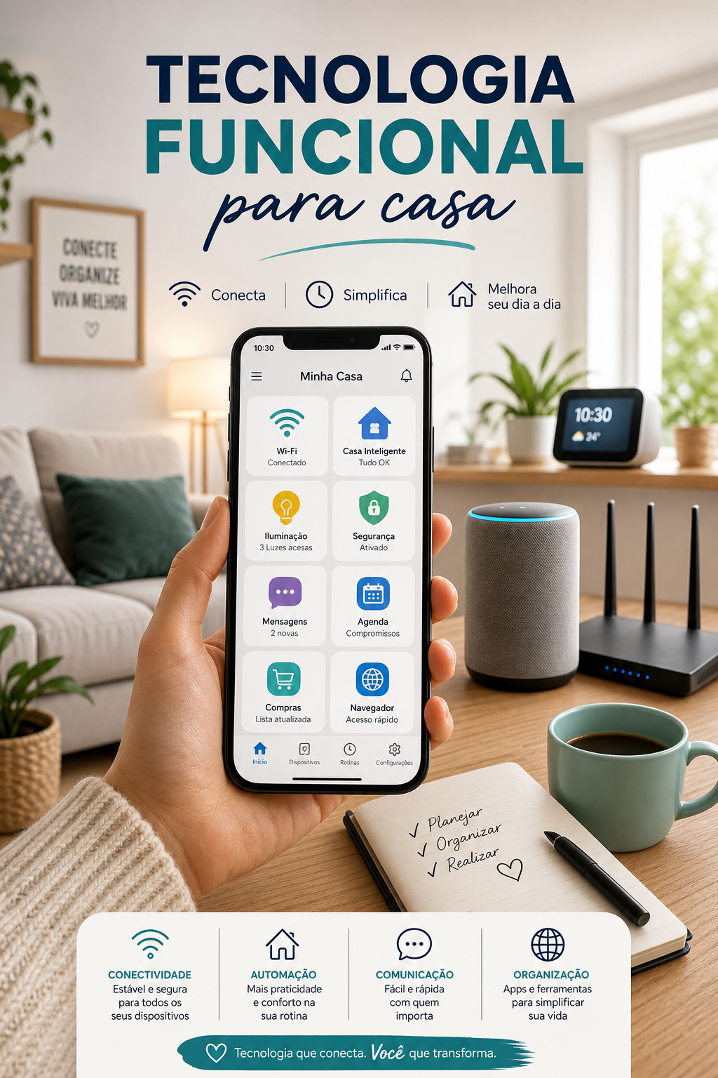 Tecnologia Funcional para Casa: Simplifique Sua Vida Diária!