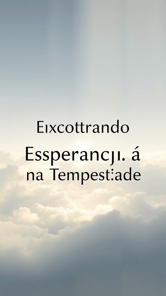 Devocional: Encontrando Esperança na Tempestade
